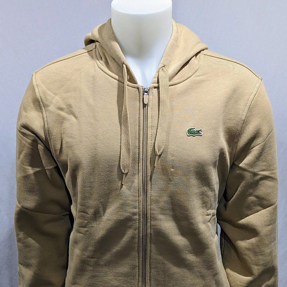 ‎BNWT Lacoste Men's Kangaroo Pocket Zip-Up Fleece Hoodie